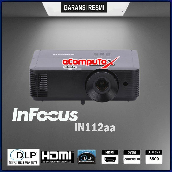 PROYEKTOR INFOCUS IN 112AA SVGA HDMI 3800 LUMENS / PROJECTOR IN112AA IN-112AA GARANSI RESMI