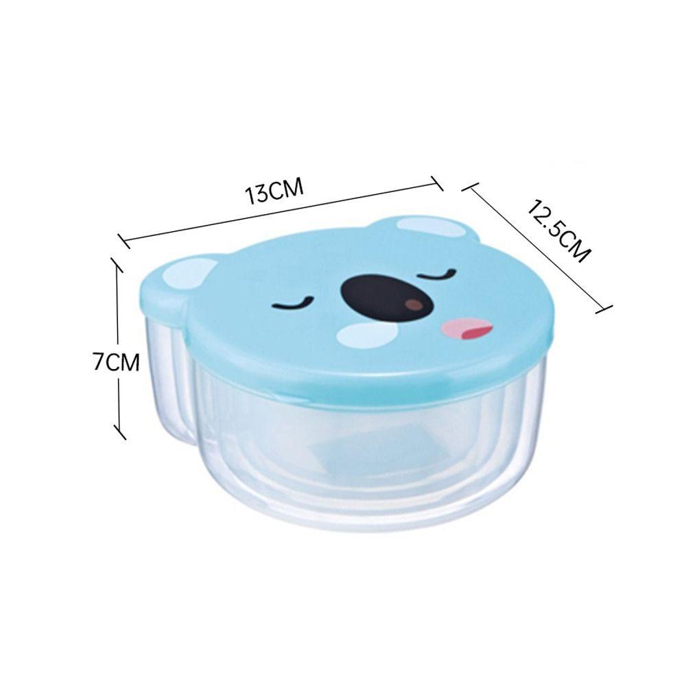R-FLOWER 4pcs Bento Box Anak Beruang Lucu Outdoor Wadah Penyimpanan Makanan