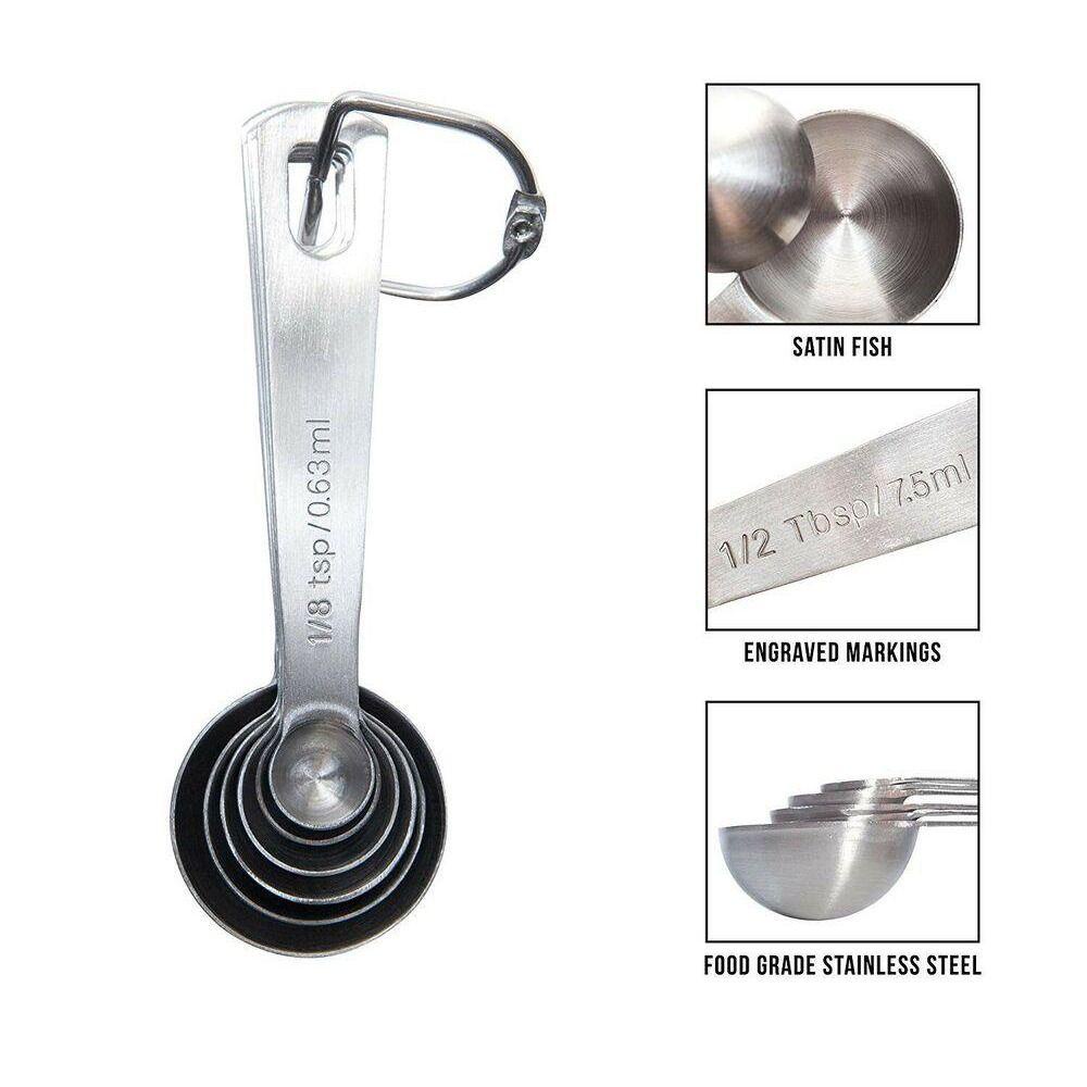 Solighter Sendok Takar Set Food-grade Perlengkapan Baking Alat Dapur Serbaguna Graduated Measuring Spoon