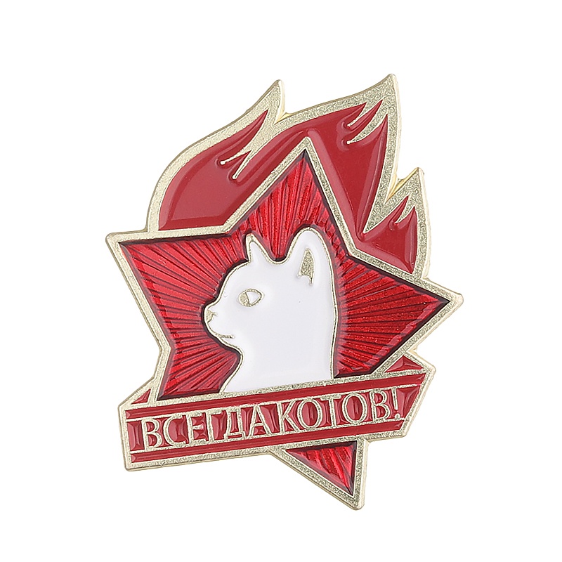 Cat Star Badge Enamel Pin Всегдакотов Metal Animals Brooch Lapel Clothes Funny Jewelry Kids Friends Wholesale Accessories