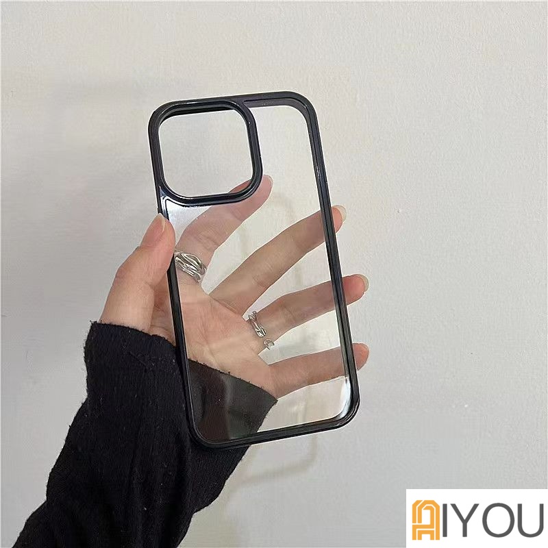 IPHONE Casing Ponsel Bening Bumper Warna-Warni Tahan Guncangan Untuk Iphone14 13 12 11 Pro XR X XS Max8 7 Plus SE 3 Cover Akrilik Lembut Transparan