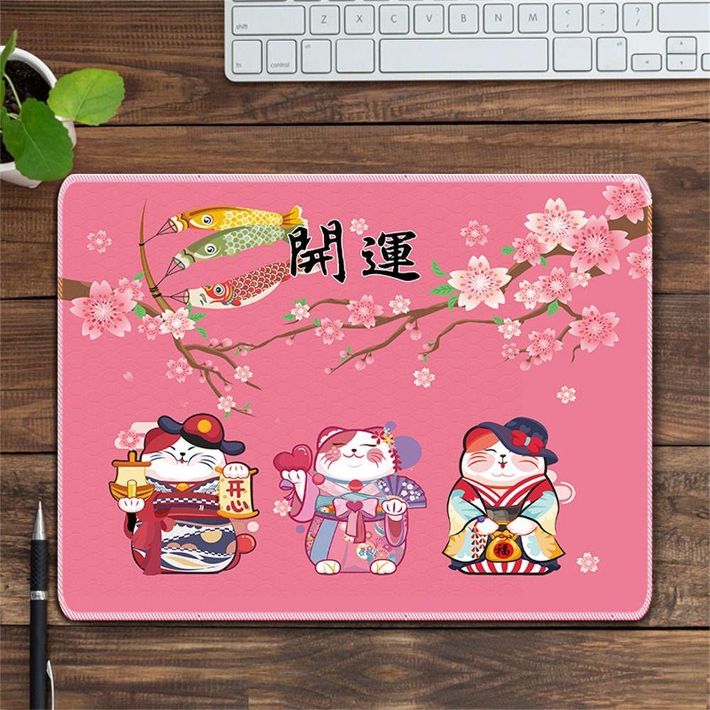 Agustinina Mouse Pad Laptop Non-Slip Almond Blossom Van Gogh Keyboard Pad Gaya Lukisan Minyak Desktop Pad