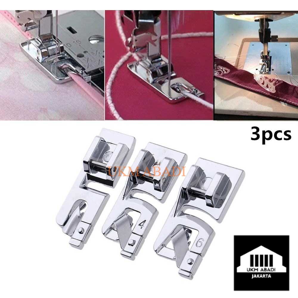 Sepatu Mesin Jahit Set Hem Presser Foot 3 PCS CYJ 33