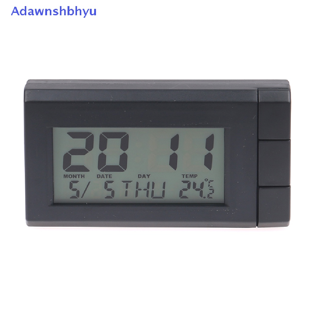 Adhyu Jam Tampilan Digital LCD Mobil 2in1 &amp; Suhu Auto Watch Thermometer ID