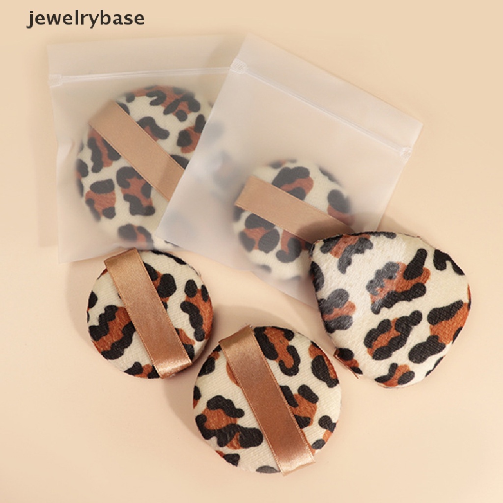 [jewelrybase] 3/6pcs Segitiga Bulat Flocking Powder Puff Flowers Spons Makeup Wajah Mini Lembut Butik