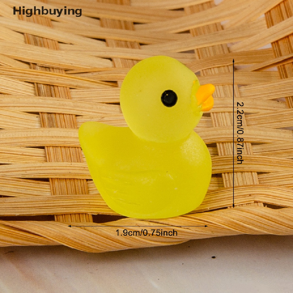 Hbid 10pcs Resin Bercahaya Patung Bebek Mini Glow in the dark Hewan Miniatur Peri Taman Aksesoris Rumah Dekorasi Meja Glory