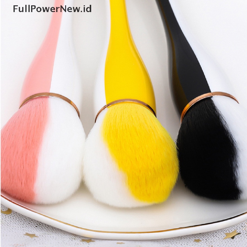 Power 1PC Sikat Pembersih Debu Kuku Kepala Besar Untuk Manicure Blush Powder Makeup Brush ID