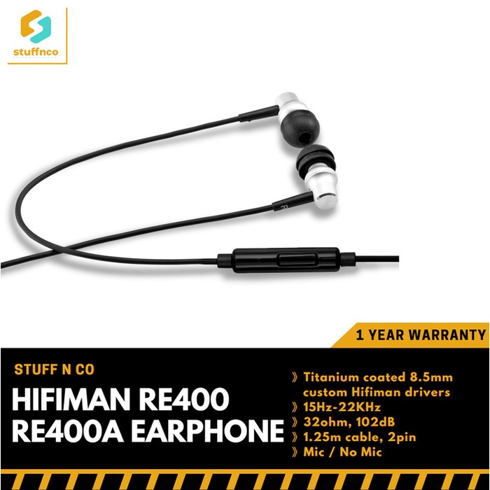 [Mic] Hifiman RE400 RE400a Earphone IEM Dynamic Driver RE-400 RE-400a