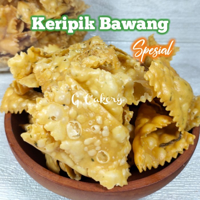 

Terlaris ✨ -KERIPIK BAWANG GURIH SPESIAL HOMEMADE - 500 GRAM- 2.2.23
