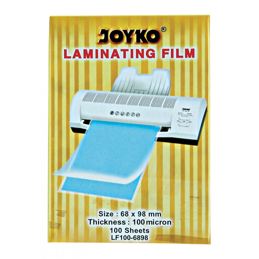 

Laminating Film Joyko LF-100 68 x 98 mm isi 100 Lembar SHAGB