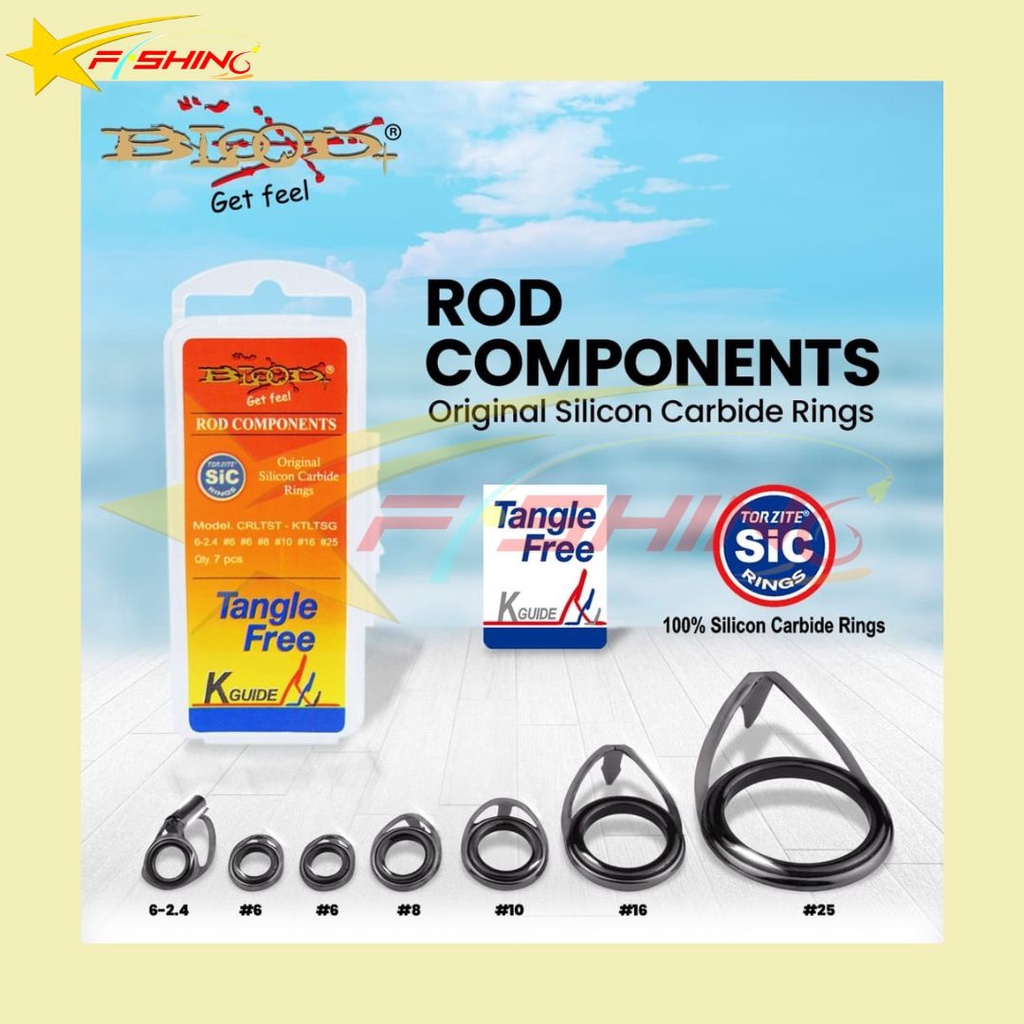 Ring Guide Custom Joran UL Blood CINCIN SET CRLTST - KTLTSG JORAN UL 7 Pcs K-Guide SIC Starsfishing