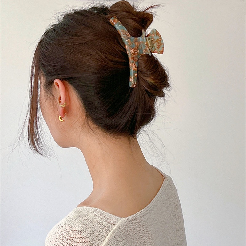 Kartu Klip Hiu Sensory Canggih Elegan Temperamenal Asam Asetat Ambil Klip Rambut Besar Klip Rambut Kepala Belakang Klip Rambut