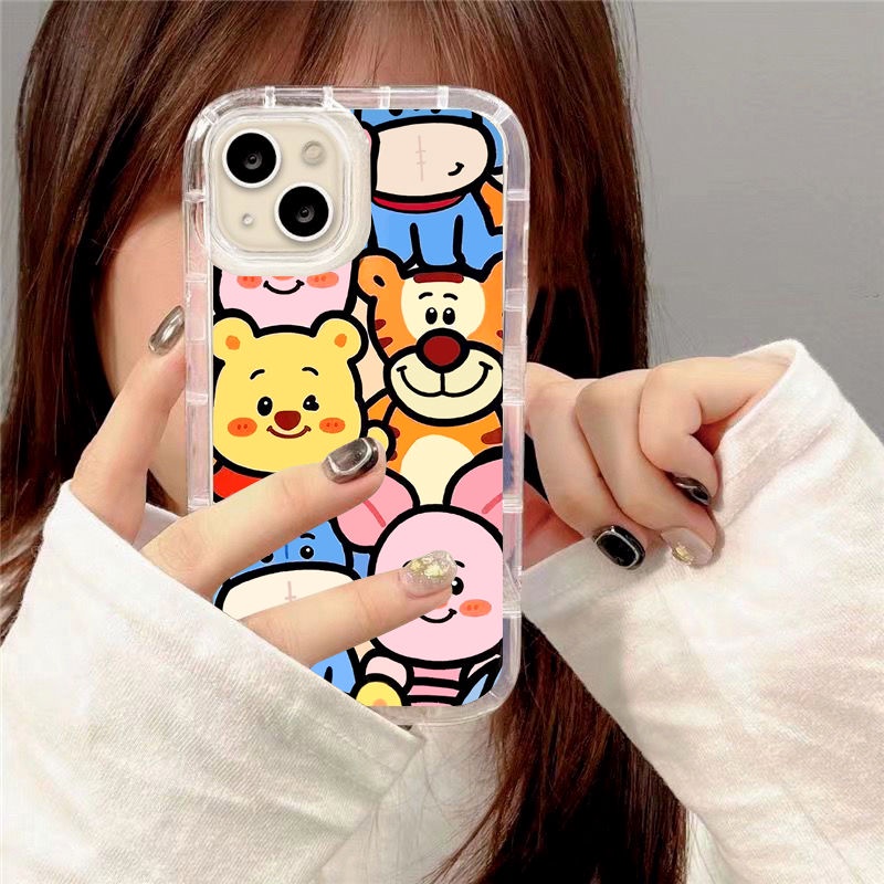 IPHONE Soft Phone Case Kompatibel Untuk Iphone14 13 11 12 Pro XS Max X Xr7 +8 Plus Casing Lucu TPU Silikon Shockproof Cover