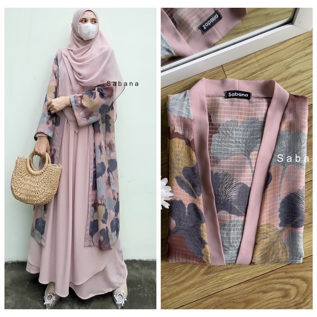 READY STOK .. Sabana long outer floral / outher kekinian terlaris