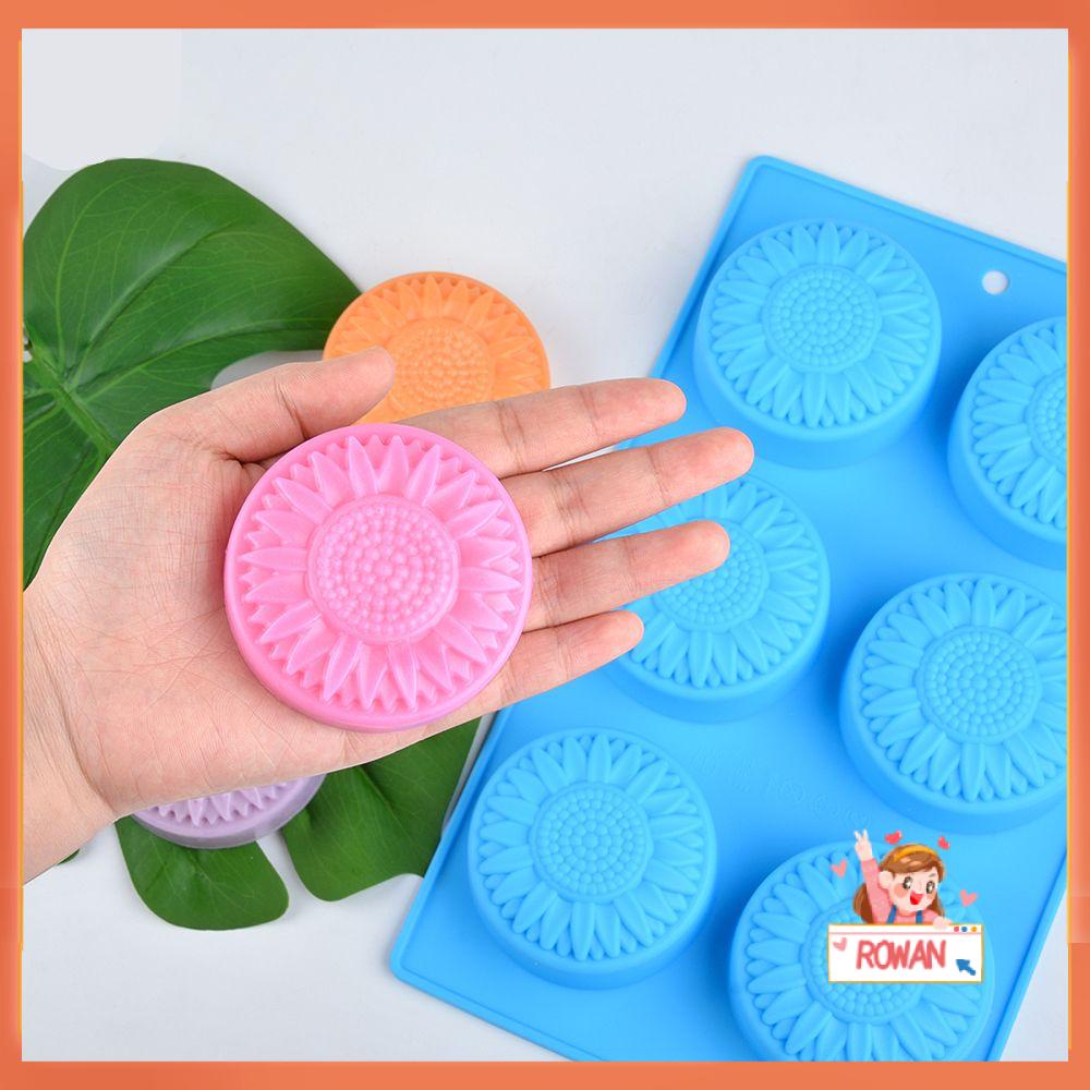 R-flower Silicone Soap Mold Flower Shaped Multi-Fungsi Kaki Bayi Berbentuk 6rongga Handmade Sabun Perlengkapan