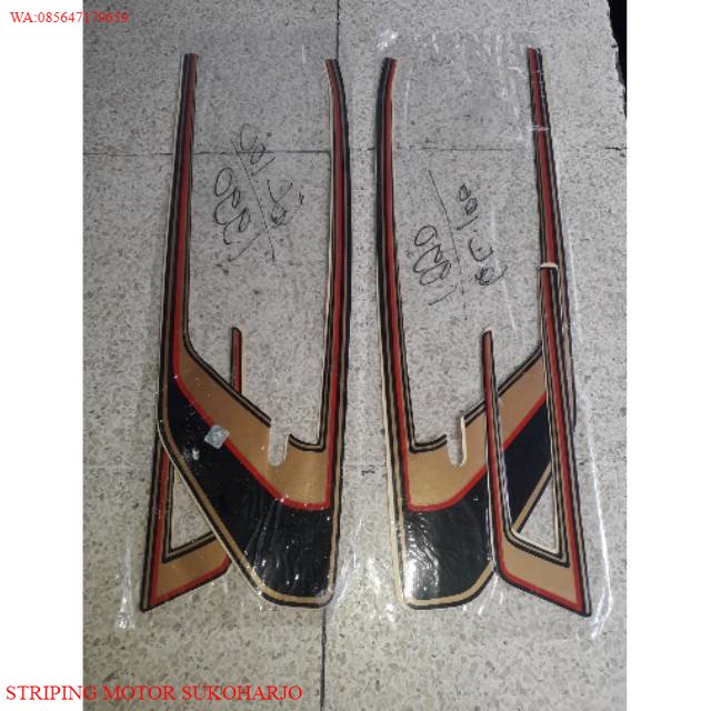 (ORI) Striping GL 100 tahun 1990 Sticker GL 100 tahun 1990 Striping Standar GL 100 tahun 1990