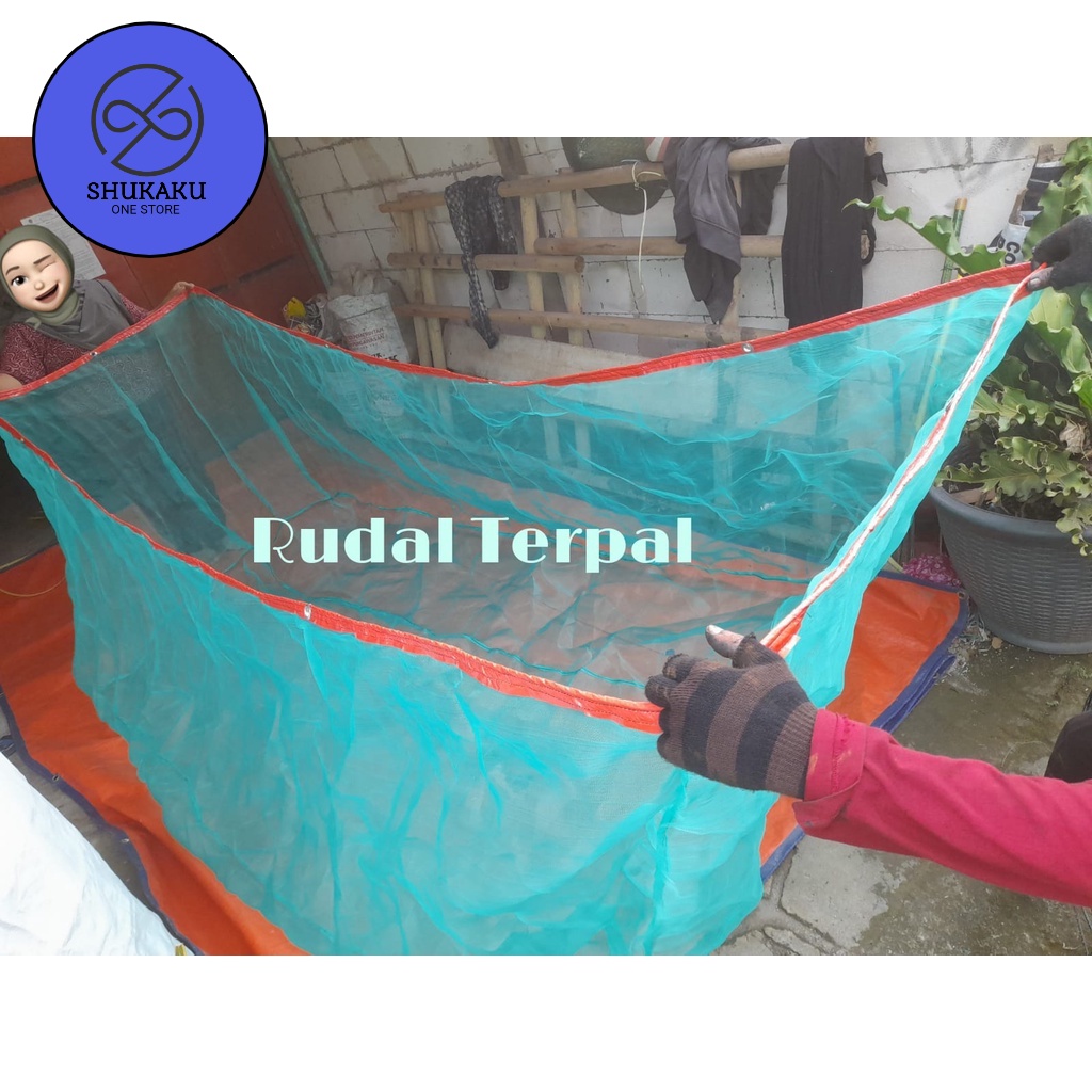 Keramba hapa ikan kecil jaring kasa hijau 1x1x1