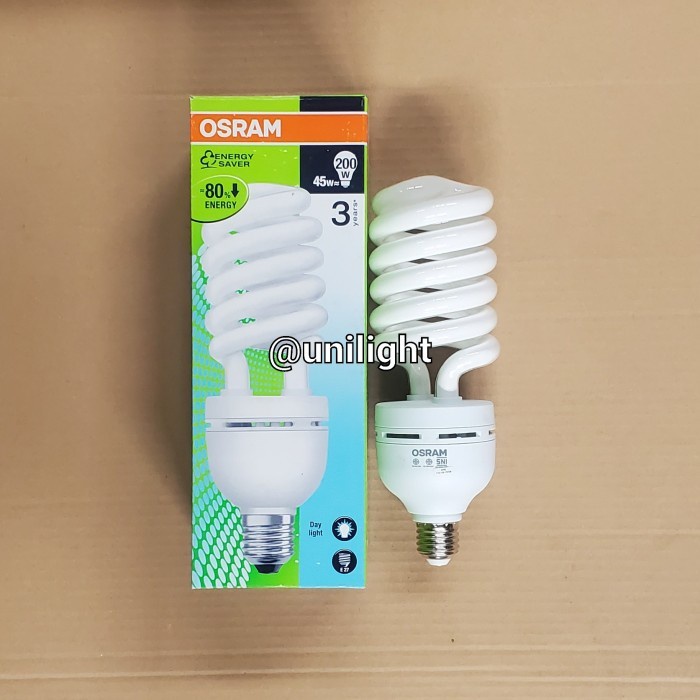 Lampu Spiral Duluxstar HO 45watt Tersedia PUTIH dan KUNING OSRAM