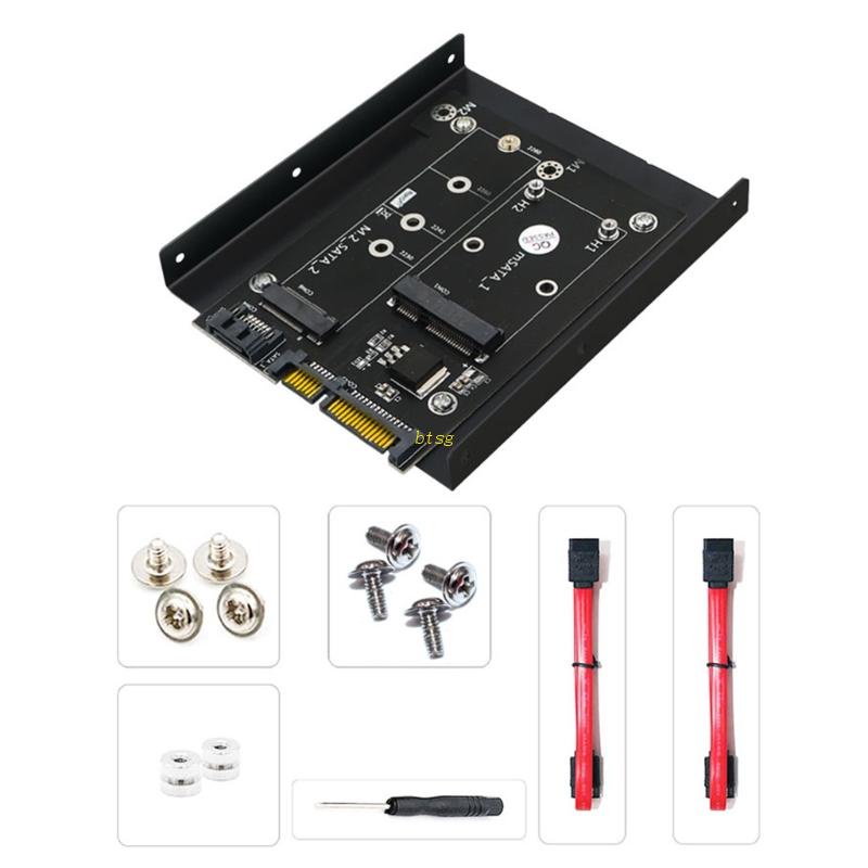 Btsg 114x100mm SATA3 Adapter Board All in One Untuk M.2 &amp; mSATA SSD Ke Adaptor Mudah Terhubung Tidak Memerlukan Driver Software