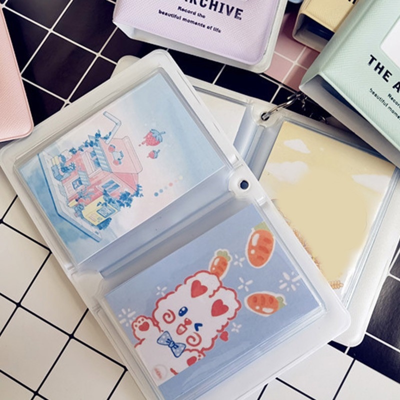 Ins Kreatif Korea Jendela Melubangi Album Foto Foto Penyimpanan Koleksi Buku Plug-in Portable Mini Photocard Holder