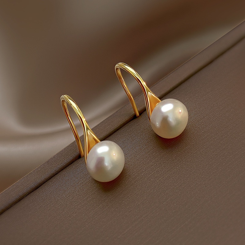 Anting Mutiara Perempuan Musim Semi Dan Musim Panas2023Pasangan Baru-Gaya Hukum Kait Telinga Temperamen Sterling Silver Earrings