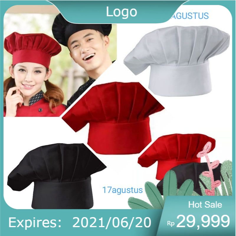 Terbaru COD TOPI KOKI CHEF DEWASA TOPI KOKI CHEF ANAK