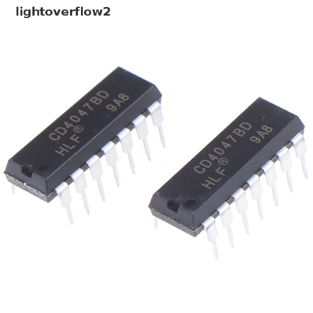 [lightoverflow2] 10pcs CD4047BE IC Baru Dan original in-line DIP-14 multi-frequency Oskilator [ID]