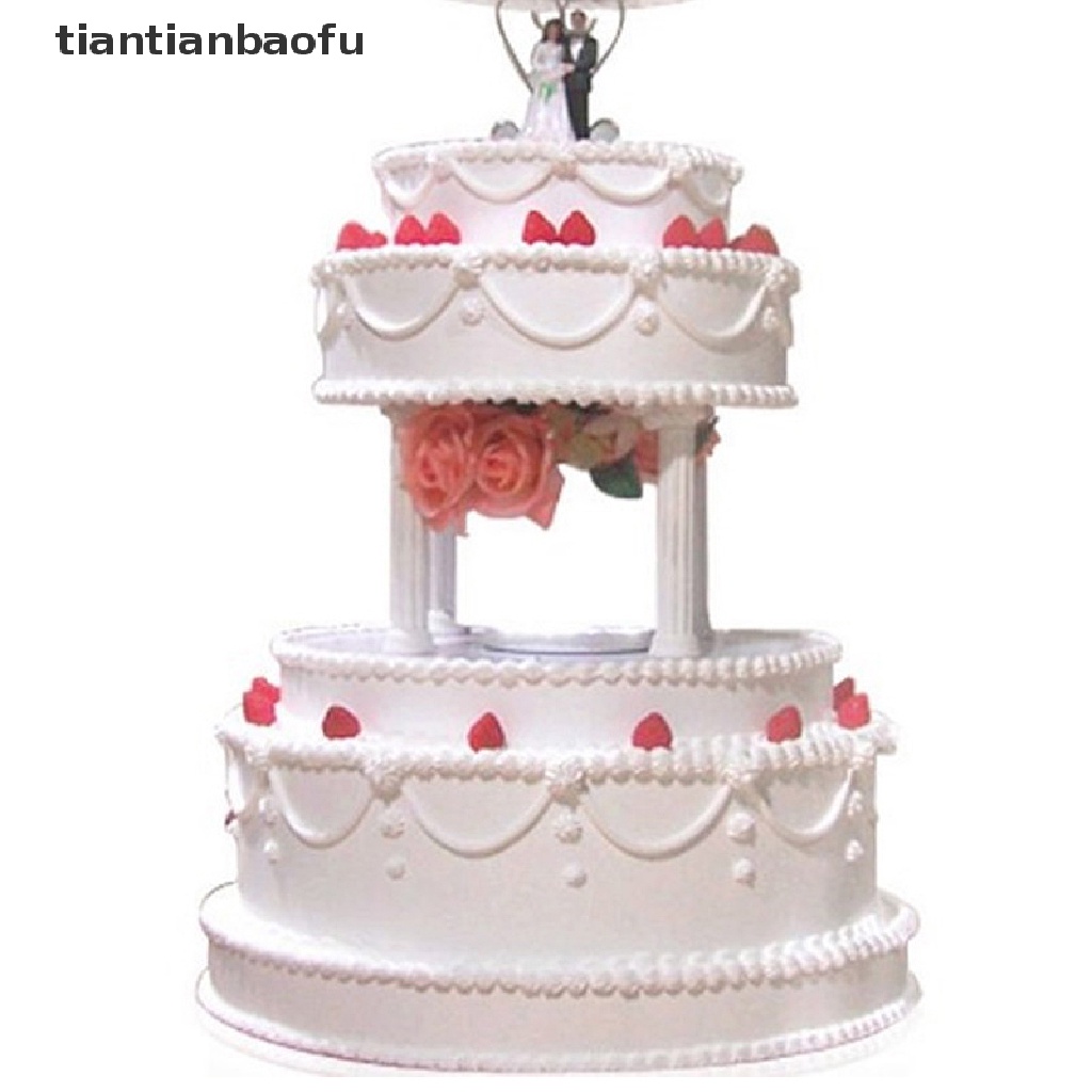 [tiantianbaofu] 4pcs/set Kolom Romawi Kue Tiered Stand, Fondant Kue Pemisah Tingkat Dukungan Butik