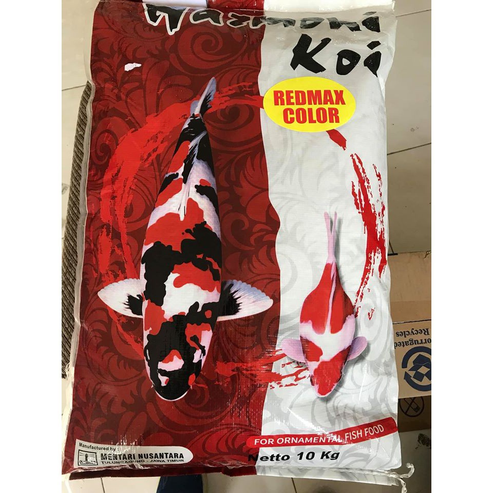 AQUALIVO Harmoni REDMAX Color Pakan Koi 10 kg Pelet Ikan 10 kg Fish Food Untuk Warna, Pertumbuhan da