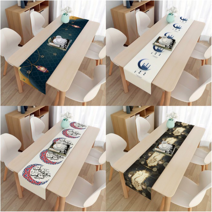 GROSIR Table Runner Tema Lebaran Taplak Meja Ramadhan Idul Fitri Dekor Murah Dekorasi Idul Fitri Harga Grosir Termurah