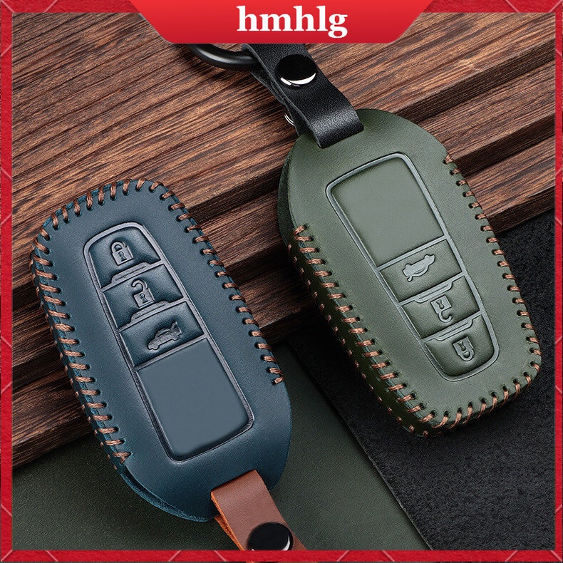 [Tersedia] Cover Case Kunci Mobil Bahan Kulit Sapi Untuk Toyota All-New Camry/Corolla Altis/Corolla Cross/Cross 2019-2023/Push Start Smart Entry Car Key Accessory