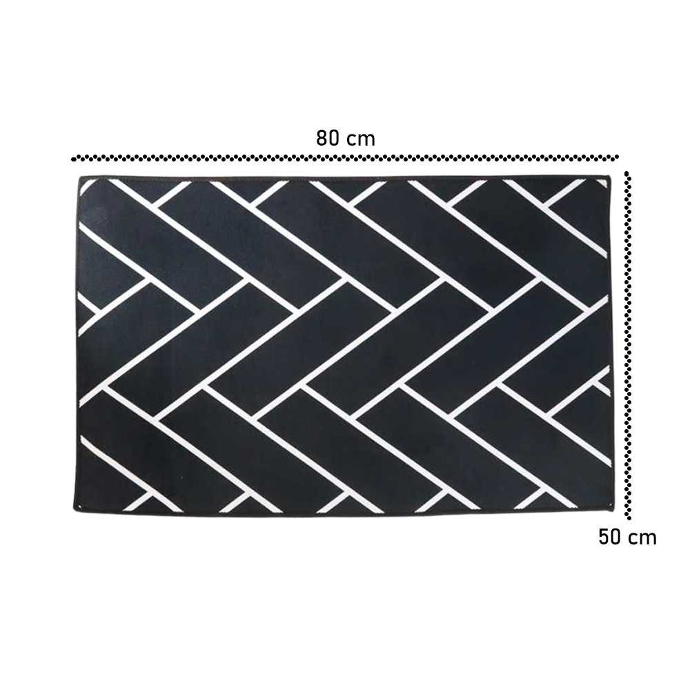 (BISA COD) FTIHSHP SkDays Keset Dapur Anti-slip Living Room Kitchen Balcony Rug - D320