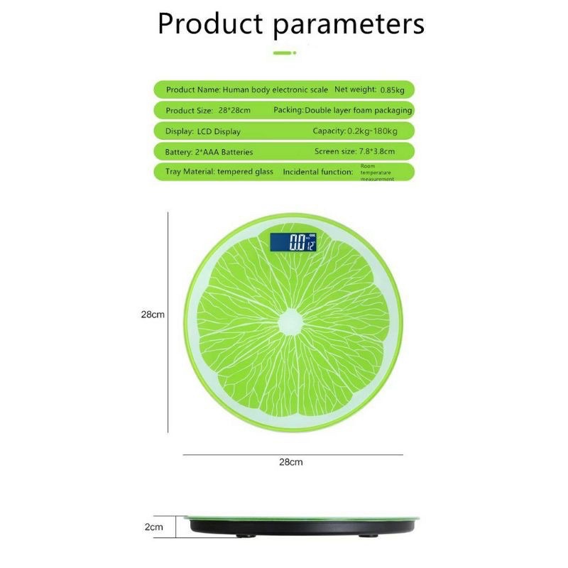Timbangan Badan lucu /Timbangan Badan Digital Lucu Motif Buah 180kg grosir unik
