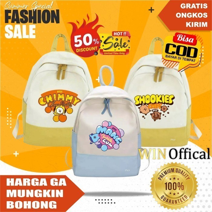 Tas Anak Perempuan BTS Model BT 21 Ranse tas anak CHIMMY BTKUNING2 Win Official