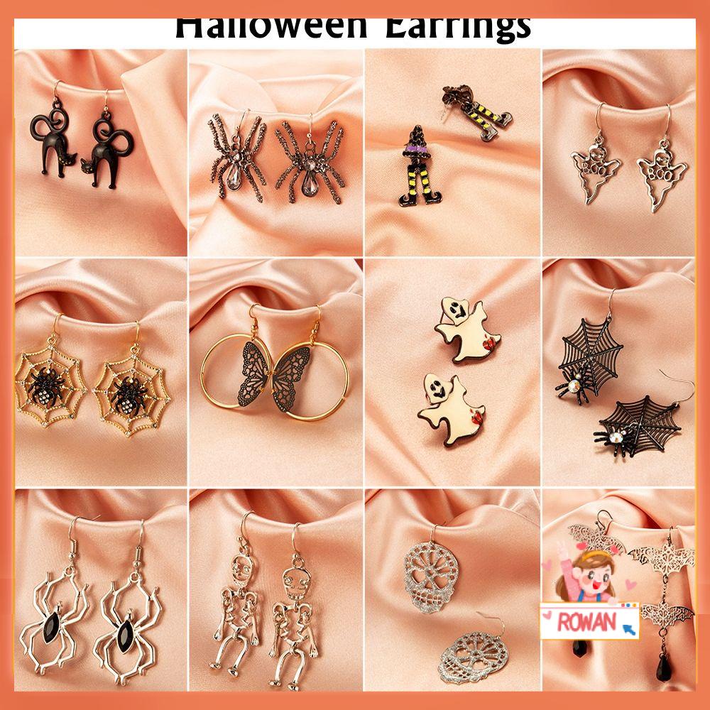 R-bunga Kelelawar Menjuntai Anting-Anting Halloween Pesta Party Perhiasan Pola Kelelawar Perhiasan Halloween