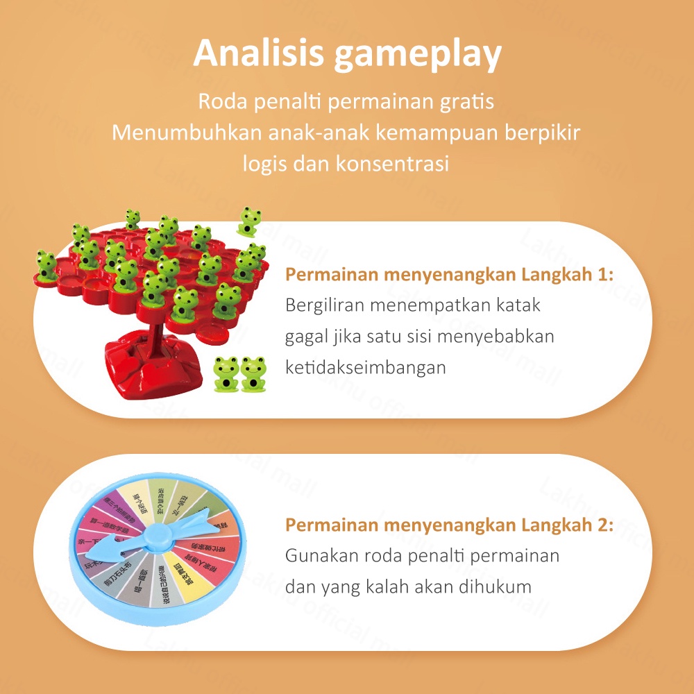 JCHO Mainan Papan Frog Balance Tree Untuk Belajar Matematika