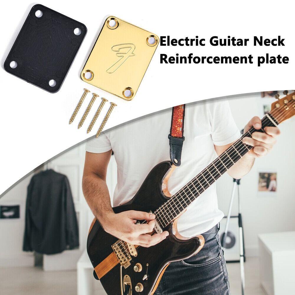 Nanas F Neck Plate Kualitas Tinggi Untuk Fender Stratocaster Telecaster Alat Musik Gitar Elektrik Neck Plate