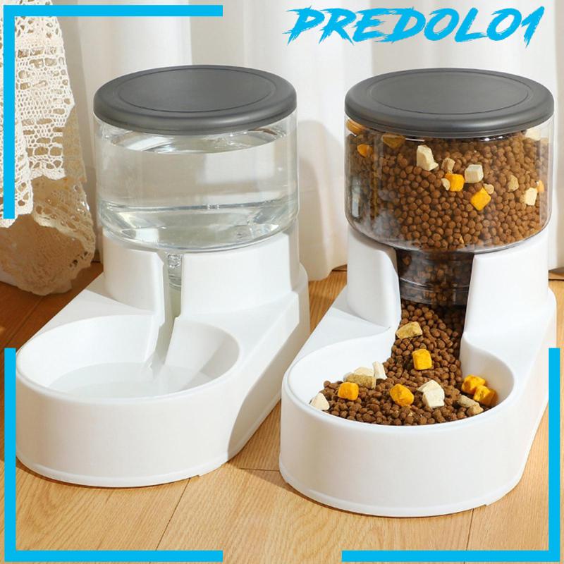 [Predolo1] Tempat Makan Hewan Peliharaan Otomatis Waterer Kucing Anjing Piring Minum Air Mancur Nonslip Base