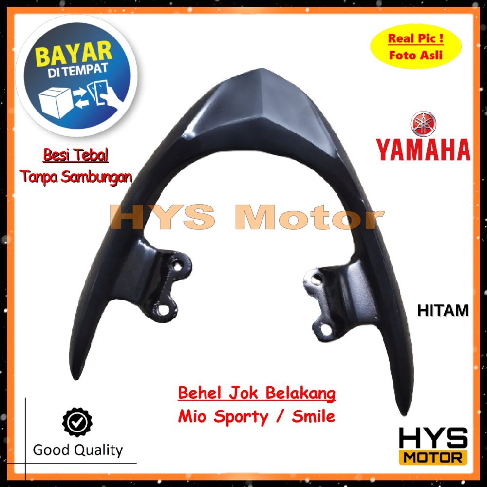 HYS Behel Belakang Mio Sporty / Mio Smile Lama - Begel Planger Sandaran Jok Bahan Besi Tebal - Promo
