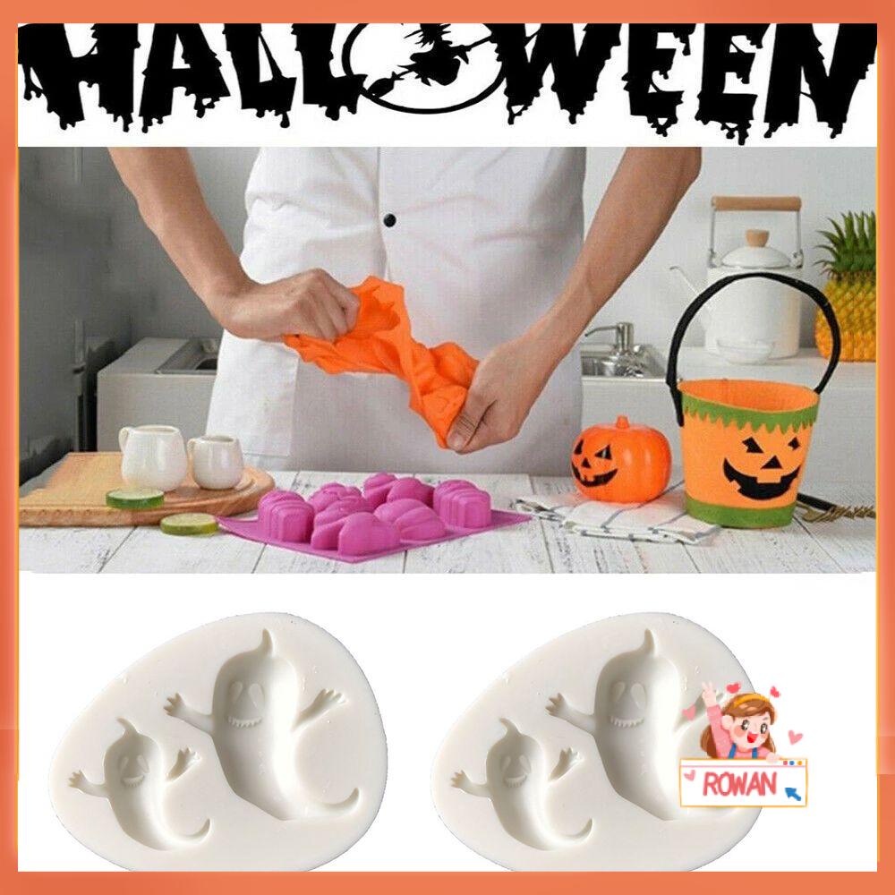 R-flower 4pcs Cetakan Coklat Fondant Halloween Cetakan Clay Cetakan Cupcake