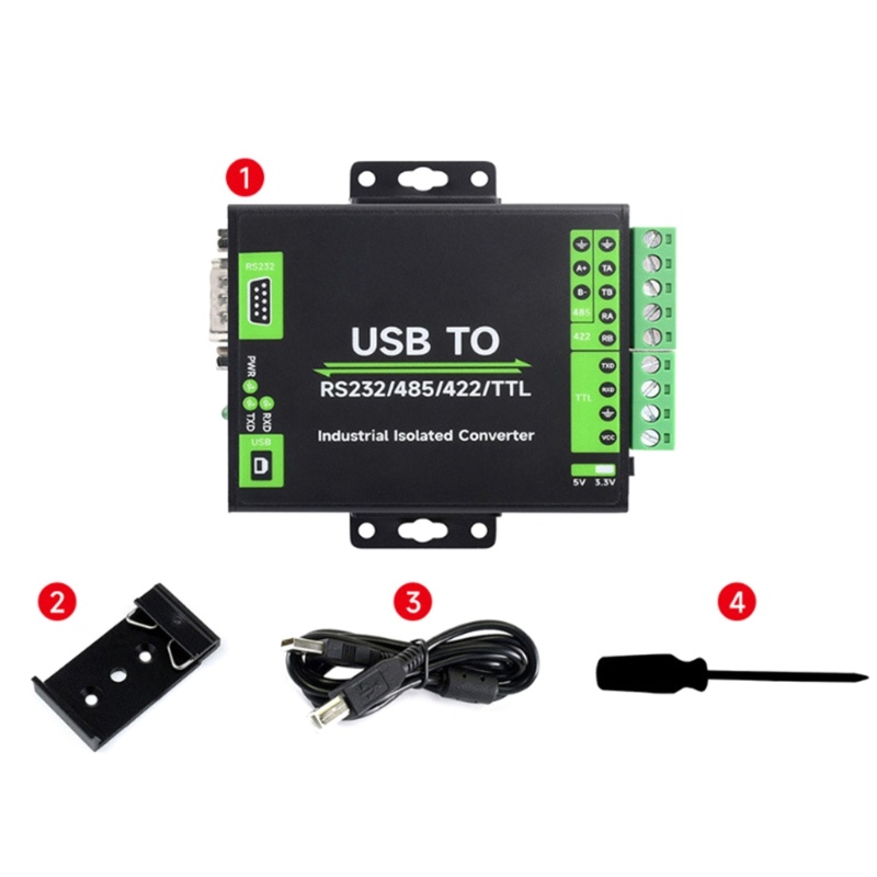 Zzz Konverter USB Ke Rs232485422Ttl Dengan Chip FT232RNL Industrial Isolated Converter USB Adapter Dengan Banyak Protec