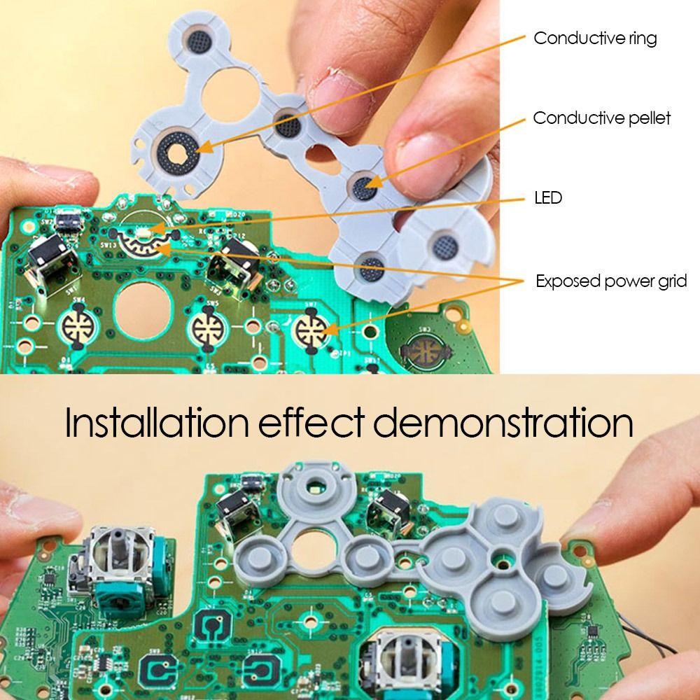 POPULAR Populer 5pcs Karet Konduktif Suku Cadang Pengganti Silikon D-Pad Gasket Membran Untuk Xbox One Series S/X