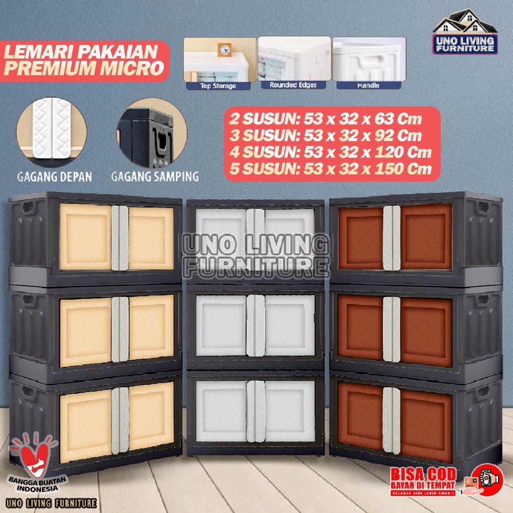 LEMARI PAKAIAN PLASTIK AKAKO LEMARI BARU AKAKO MICRO LEMARI PINTU LEMARI MINIMALIS STORAGE BOX