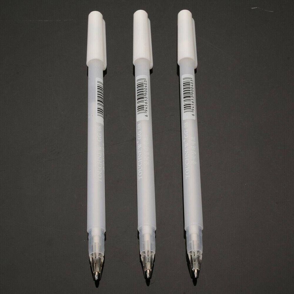 Nanas 5 Pcs 0.8 mm Putih Pen Sketsa Fine Liner Pen White Putih Penanda Garis Brightening Art Marker