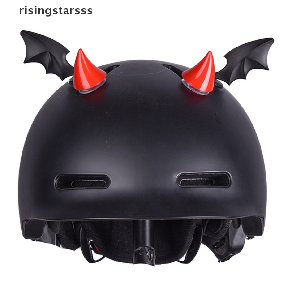 Rsid Span-new 2Pcs Helm Motor Plastik Lembut DIY Helm Motor Tanduk Sucker Helm Jelly