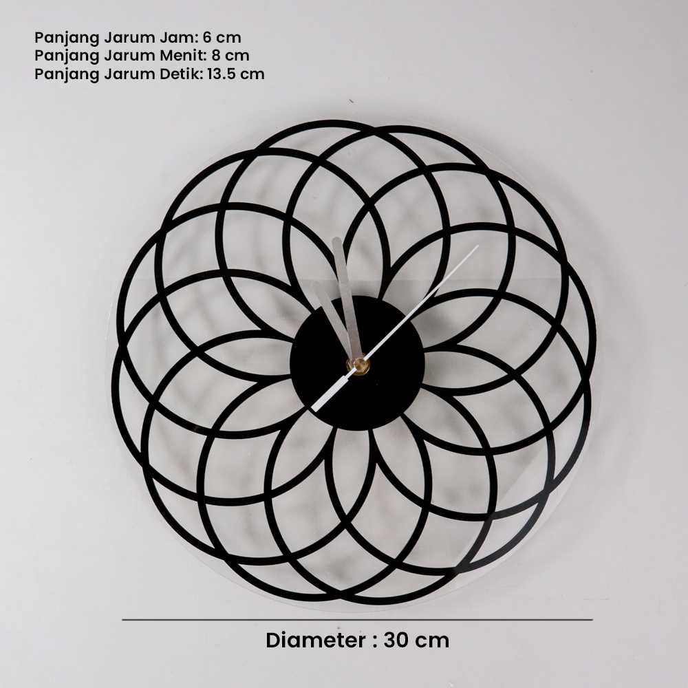 (BISA COD) FTIHSHP VOSARREA Jam Dinding Quartz Creative Design Ring 30CM - E161