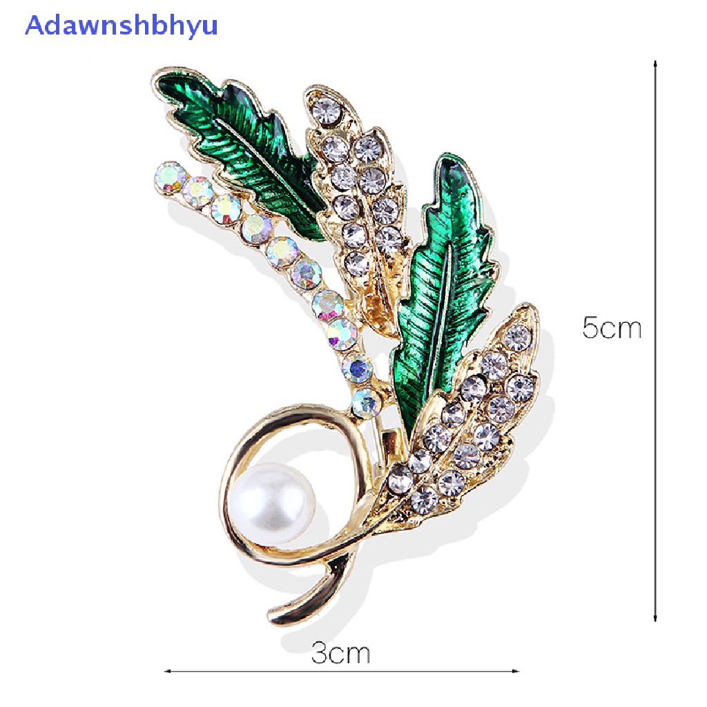 Adhyu Fashion Idyllic wheat ear Diamond Pearl Brooch Untuk Wanita Pakaian Pesta Perhiasan ID