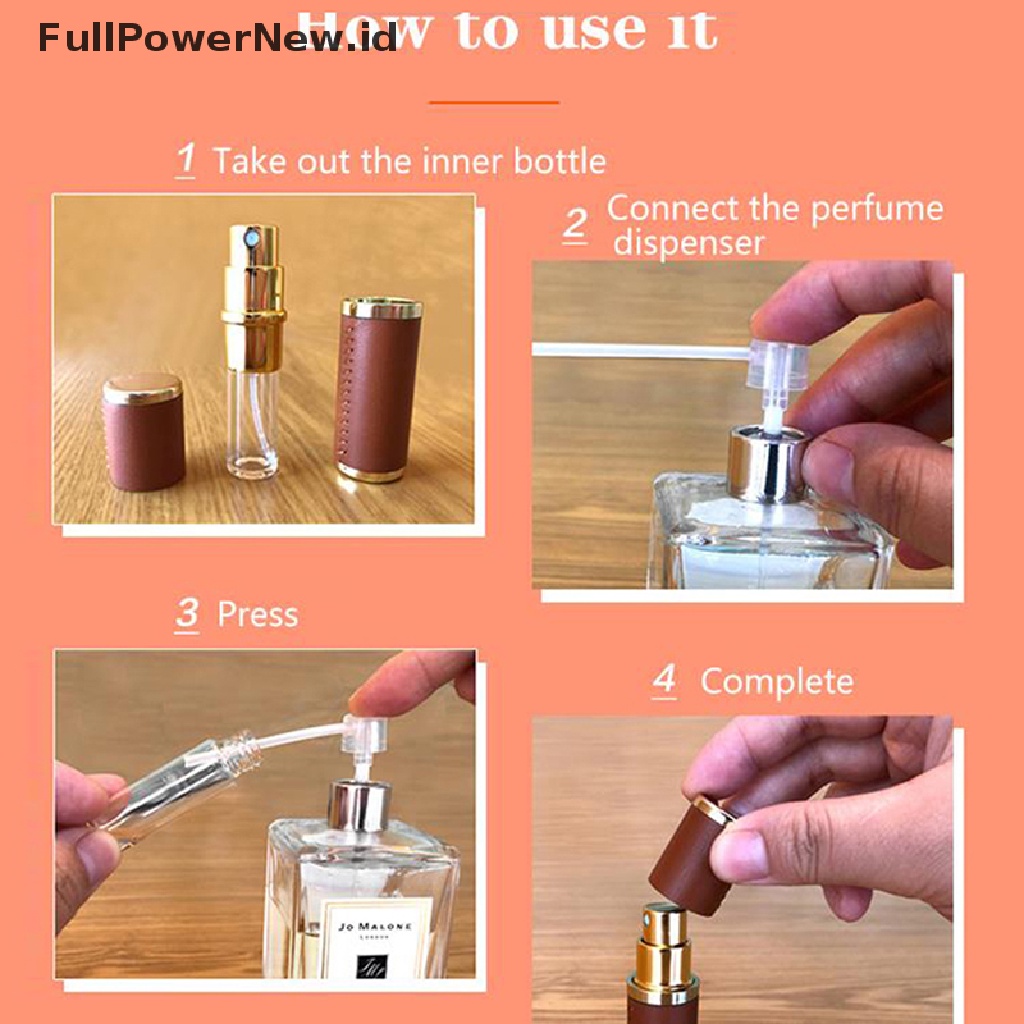 Power 5ML Botol Kulit Portable er Isi Ulang Kosong ID