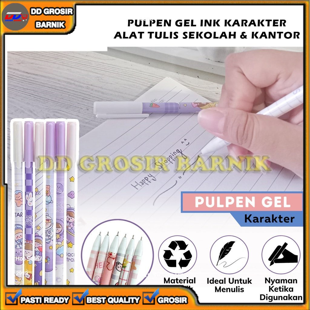 [DGB] PULPEN PENA BALLPOINT KARAKTER GEL 0.5MM  ALAT TULIS SEKOLAH KANTOR PEN TINTA