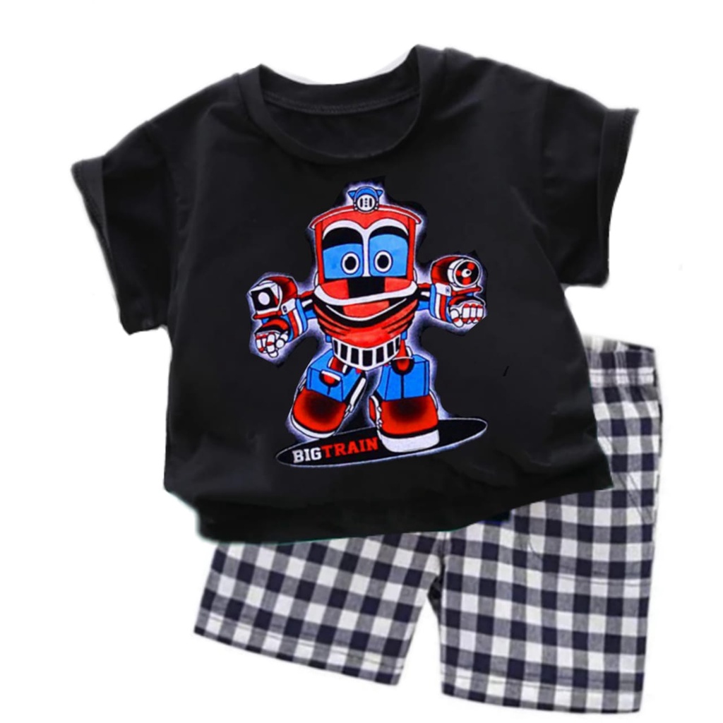 GRATIS ONGKIR MUSASHI SETELAN BAJU ANAK LAKI LAKI HARIAN ROBOSQUARE 0-7 TAHUN